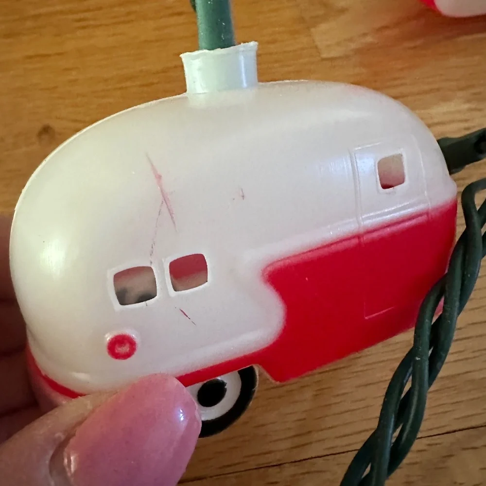 Retro Camper Travel Trailer Light Strand and Camper Ornament